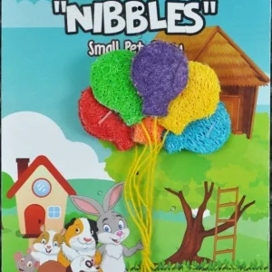 AE Cage Company Nibbles Balloon Bunch Loofah Chew Toy