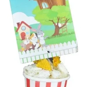 AE Cage Company Nibbles Popcorn Bucket Loofah Chew Toy