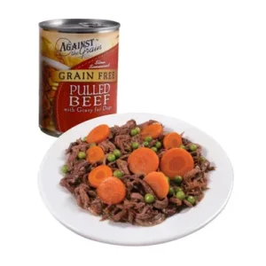 Against The Grain Hand Pulled Beef Dog Food 12Ea/12 Oz