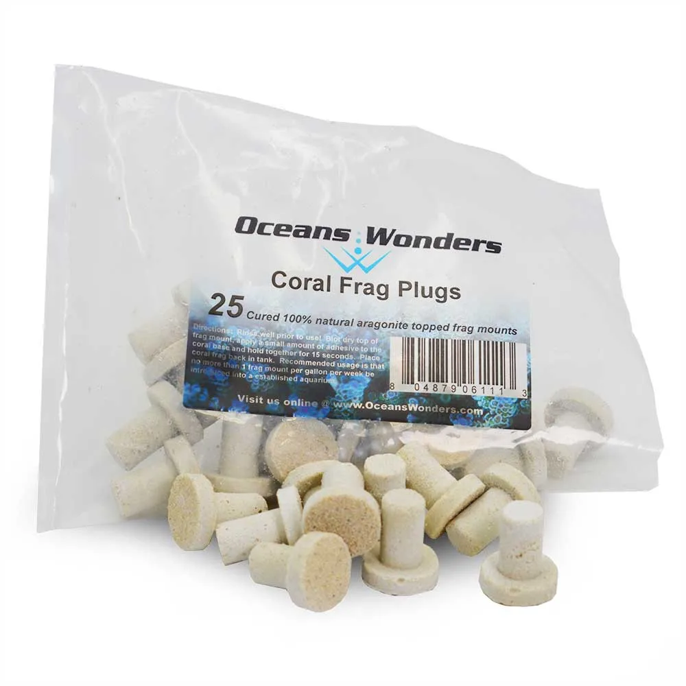 Agrocrete Coral Frag Plugs 3/4" (25 pc) - Oceans Wonders