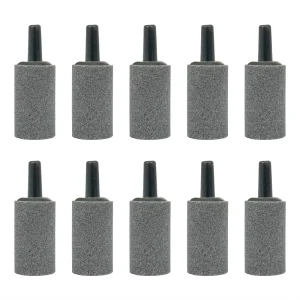 Air Stone 1 Inch Cylinder Diffuser for Fish Tank Aquarium Air Pump One Pack of 10pcs