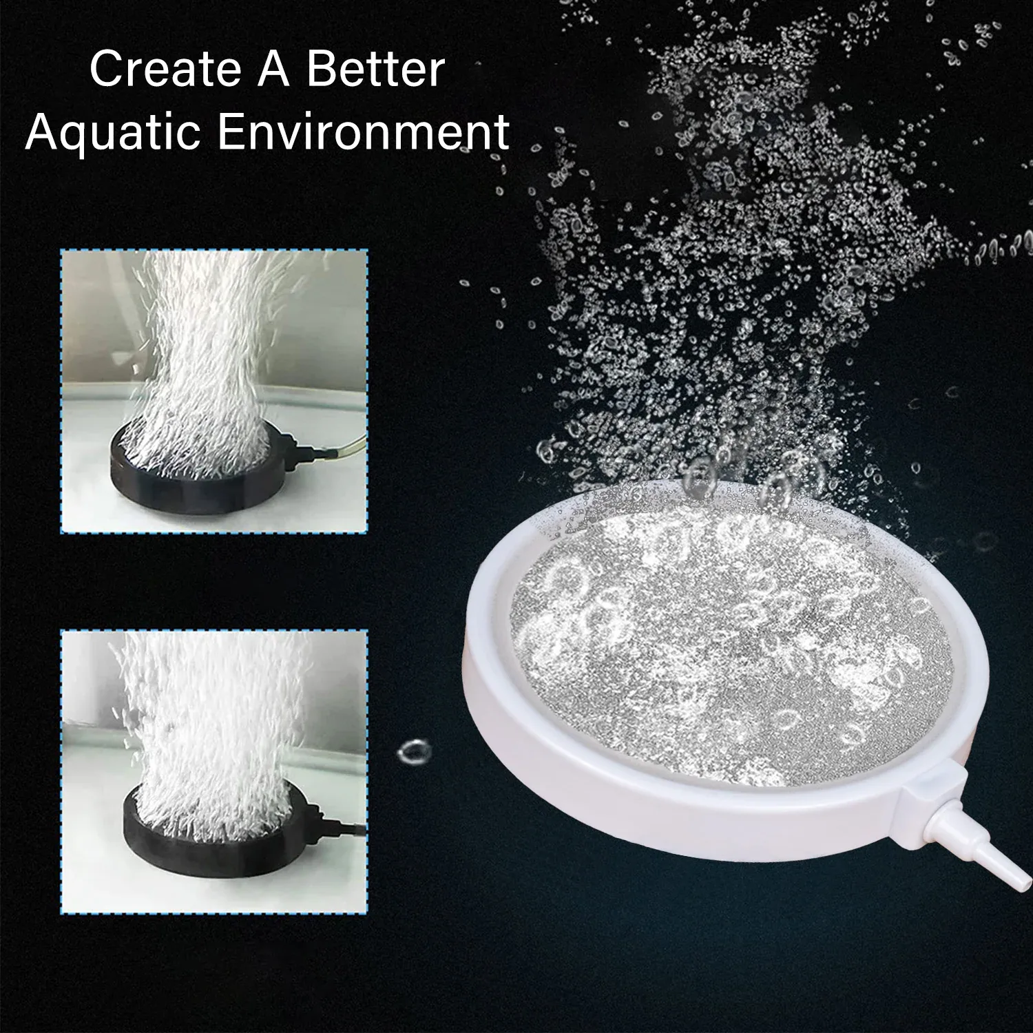 Air Stone 5 Inch Disc Diffuser in White for Fish Tank Aquarium Air Pump - Image 2
