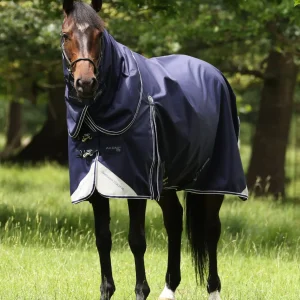 Akoni 0g Turnout Rug with Classic Neck Cover Navy