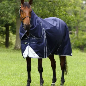 Akoni 200g Turnout Rug with Classic Neck Cover Navy