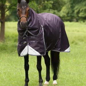 Akoni 200g Turnout Rug with Classic Neck Cover Purple