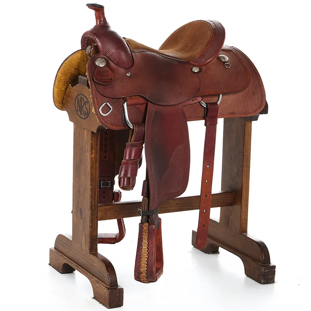 Alamo Saddlery Used 14.5in Baby Basket Padded Seat Ranch Roper