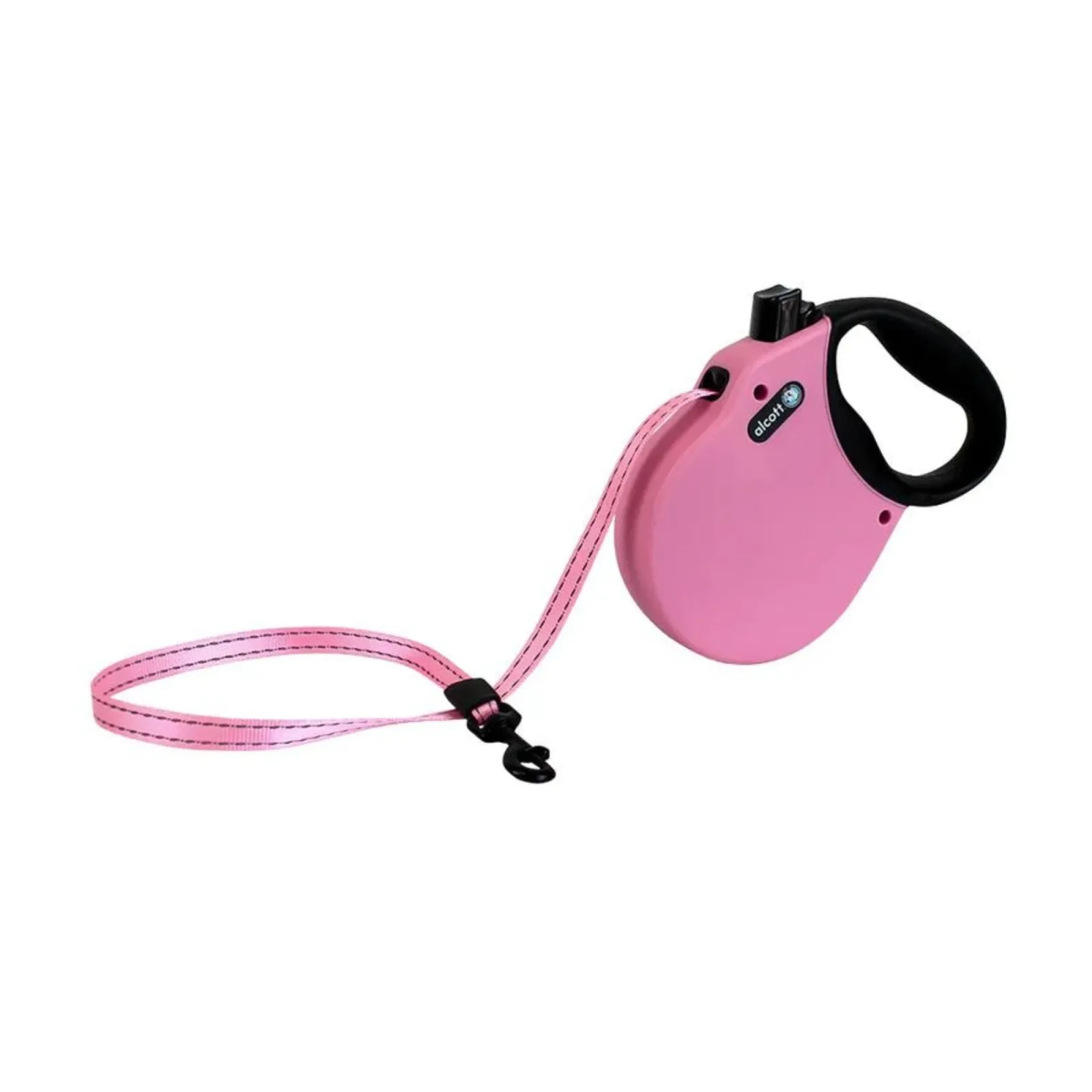 Alcott Adventure Retractable Belt Dog Leash - Pink (Small, 16 ft)
