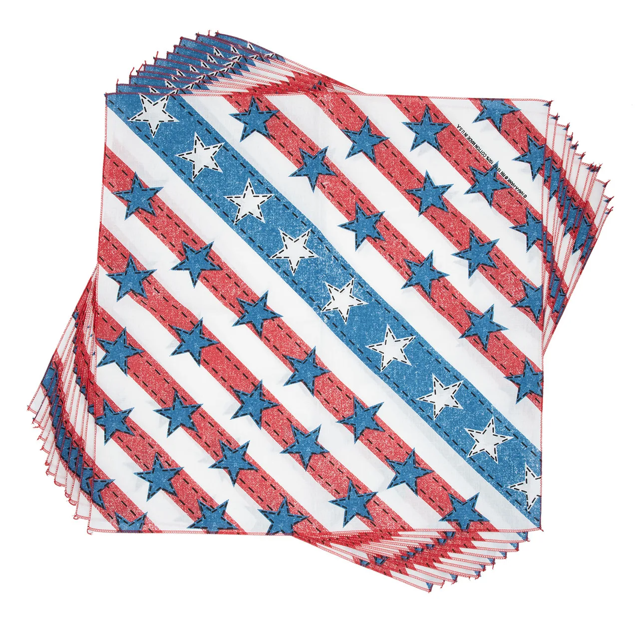 American Denim Dog Bandana, 22 inch, 12 Pack