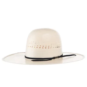 American Hats 7710 2 Cord Black Band 4 1/2in Brim Open Crown Straw Cowboy Hat