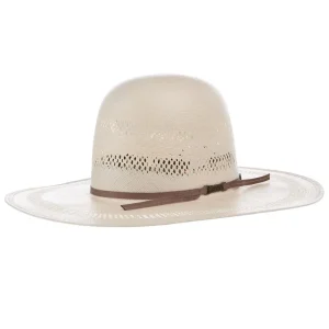American Hats AHC 8100 Ivory Brim Vent 4 1/4 Inch Brim Open Crown Straw Hat