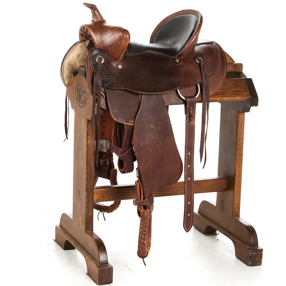 American Saddlery Used 15in Roughout Ranch Rope Saddle