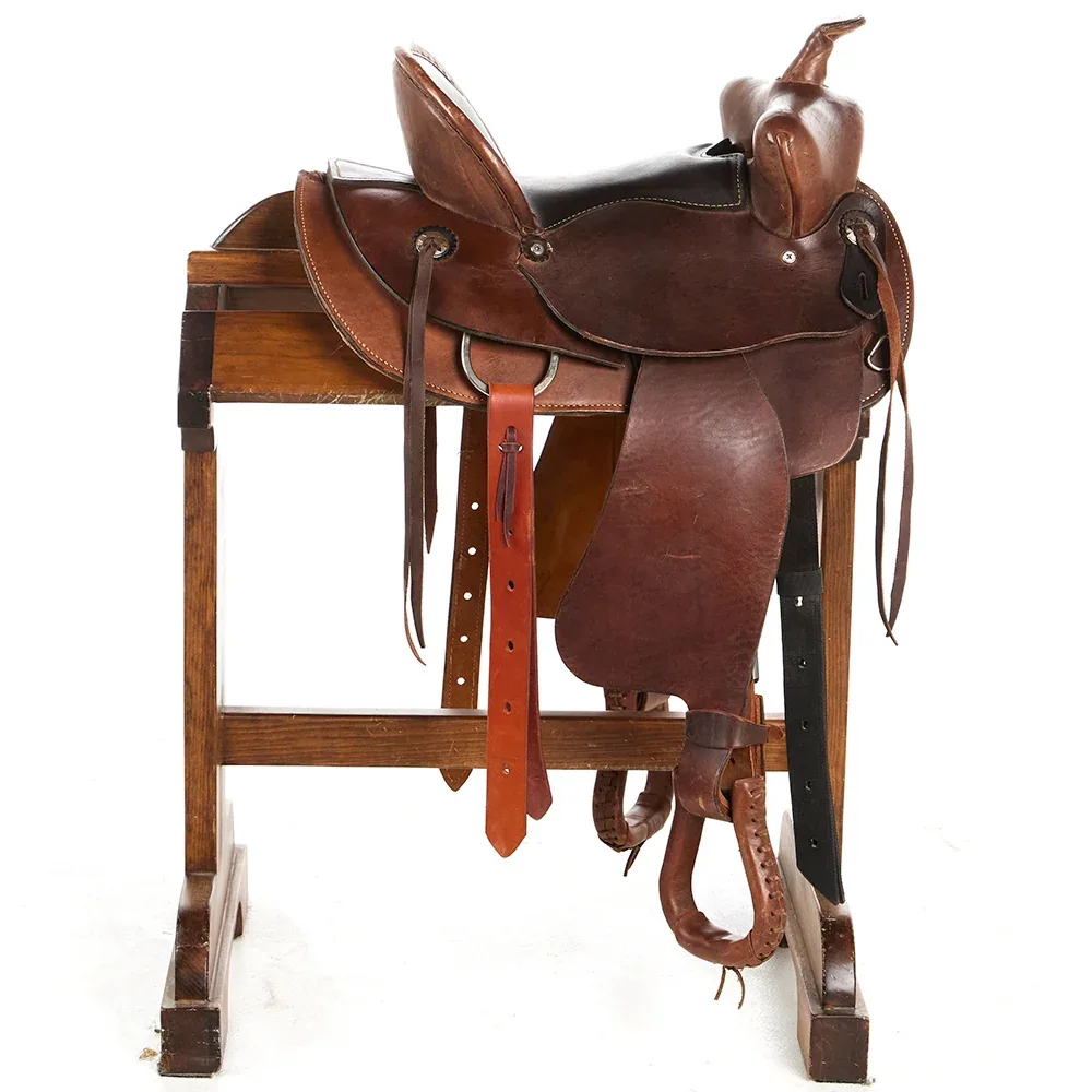 American Saddlery Used 15in Roughout Ranch Rope Saddle - Image 2