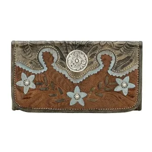 American West Desert Wildflower Tri Fold Wallet