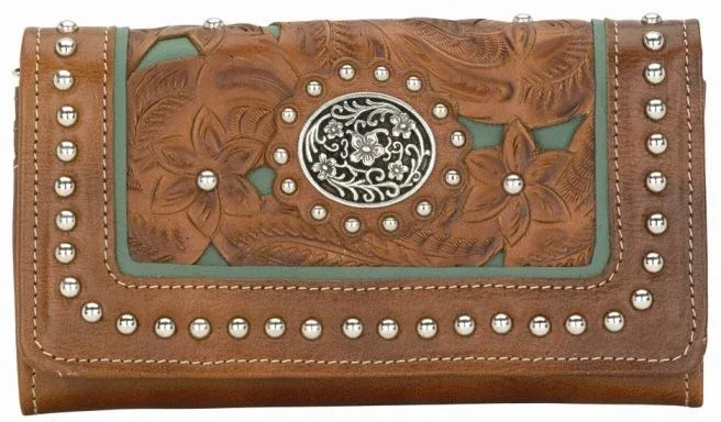 American West Lady Lace Tri-Fold Wallet - Image 2