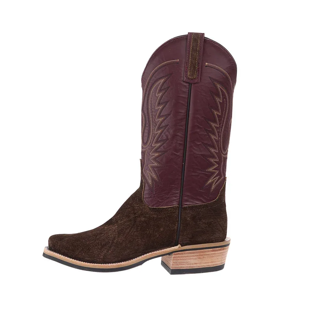 Anderson Bean Men's Ride Ready Chocolate Hippo Vamp 13in Burgundy Glove Top - Image 2
