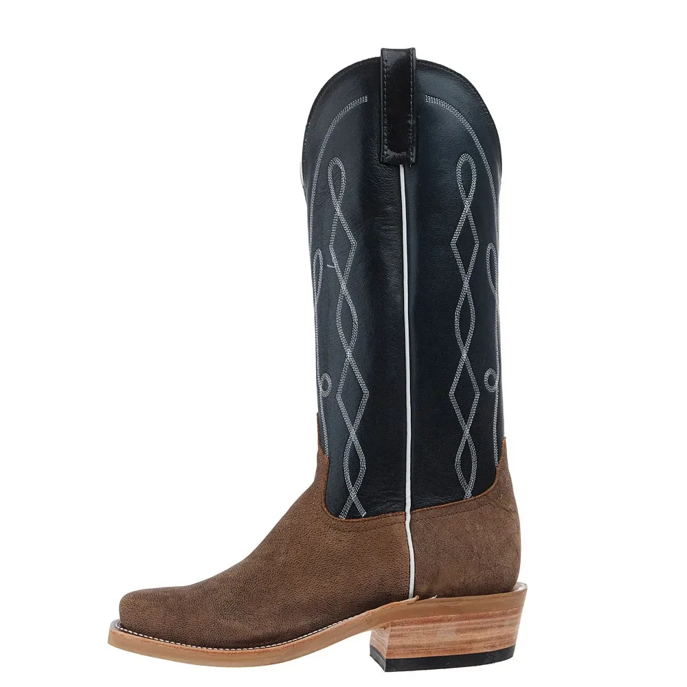 Anderson Bean Men's Ride Ready Eastwood Camel Vamp 15in Barbizon Blue Kidskin Top - Image 2