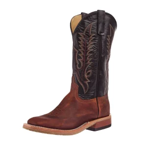 Anderson Bean Men`s Saddle Elk Butt Vamp 13in Black Glove Top Crepe Sole