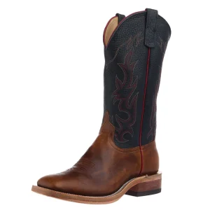 Anderson Bean NRS Ride Ready Tan Horsebutt Vamp 13in Navy Bulldozer Top