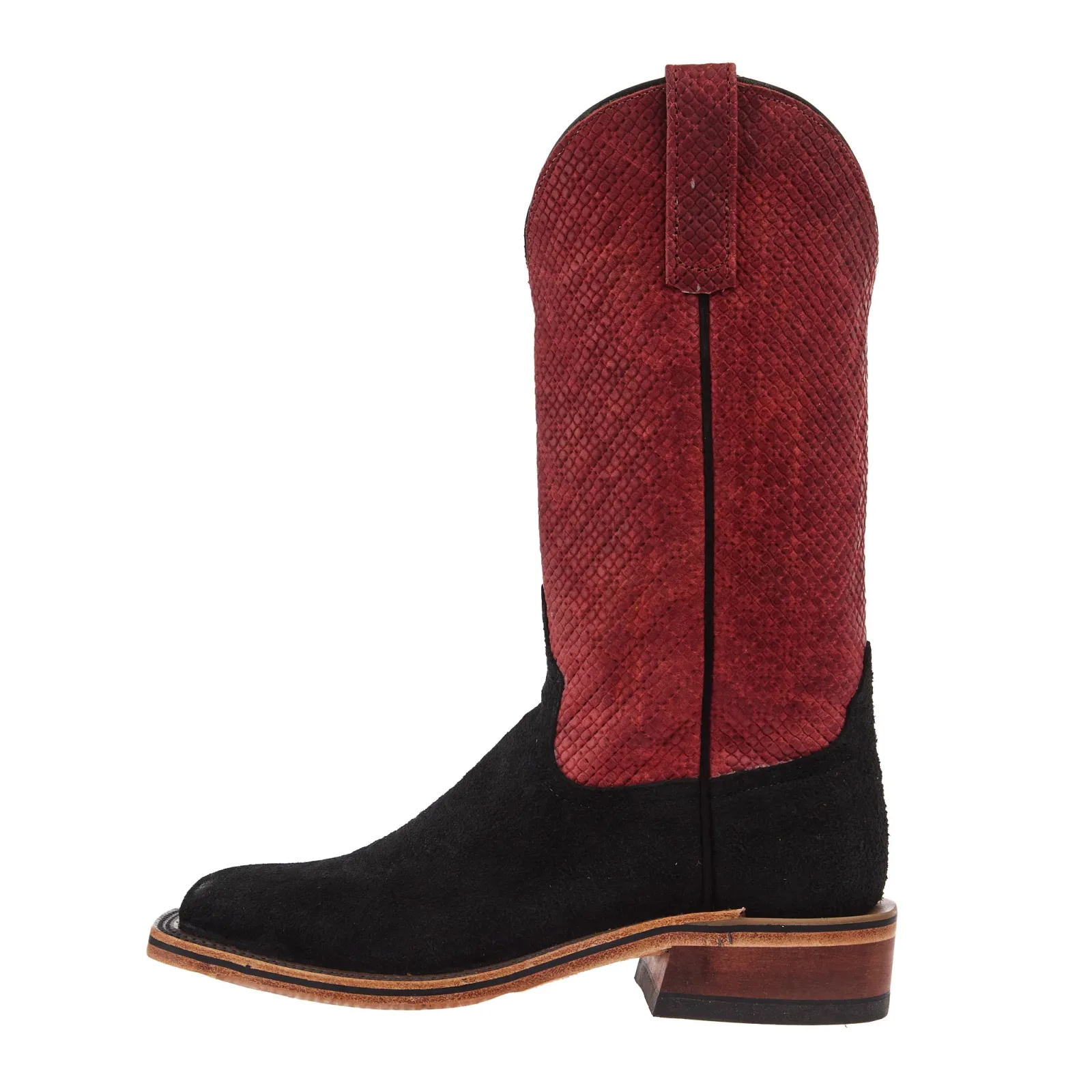Anderson Bean Womens AB Wyoming Reversed Vamp 12in. Red Argentina Top Cowgirl Boots - Image 2