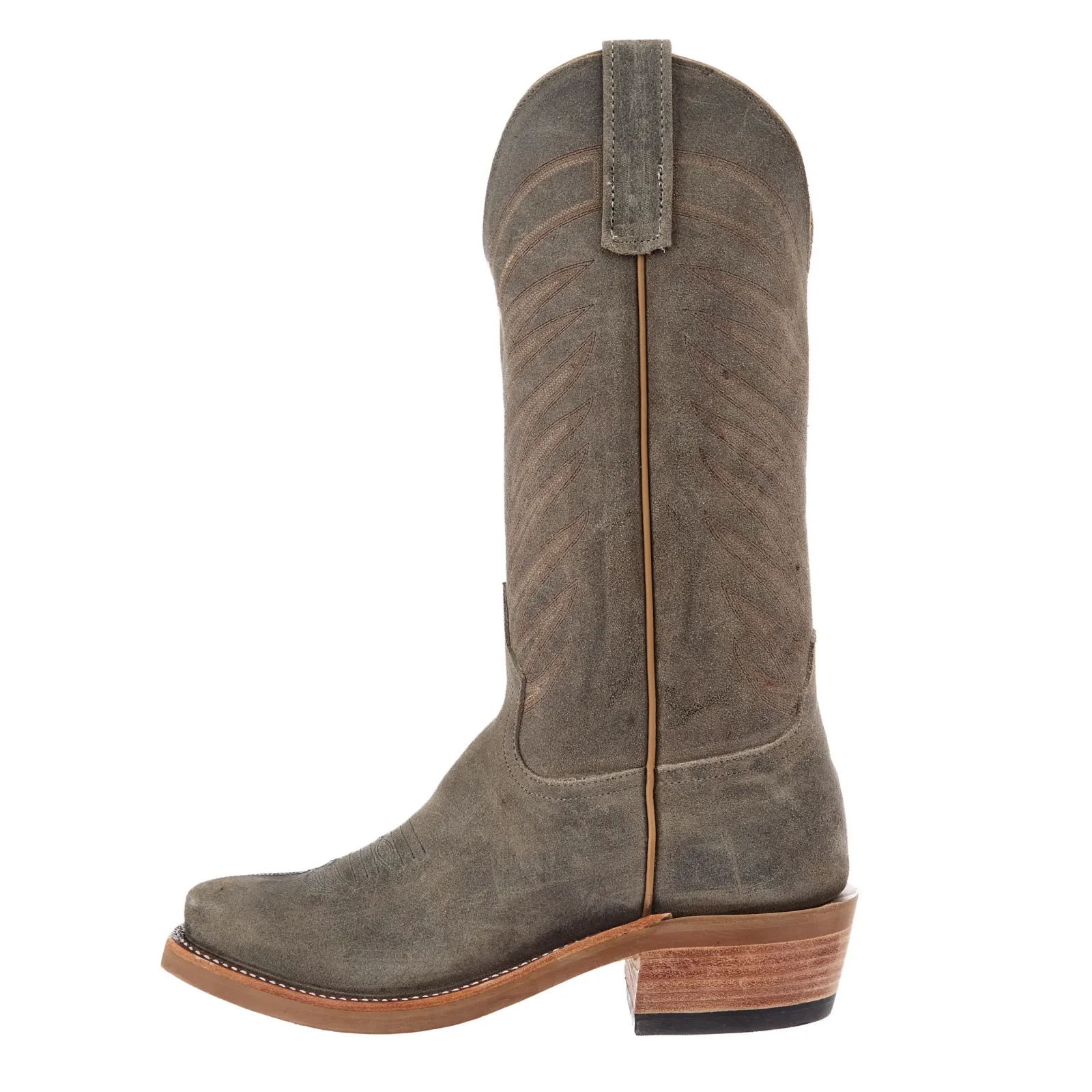 Anderson Bean Womens RR Stone Waxy Vamp 13In Stone Waxy Top Cowgirl Boots - Image 2