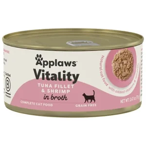Applaws Vitality Tuna Fillet & Shrimp in Broth Canned Cat Food