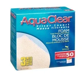 Aqua Clear 50 Foam Blue 3pk A1394{L+7}