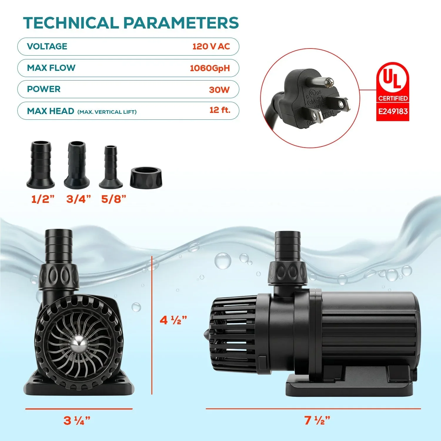 Aqua Dream 24V DC Eco Marine Aquarium Wave Water Pump 1060 GPH - Image 2