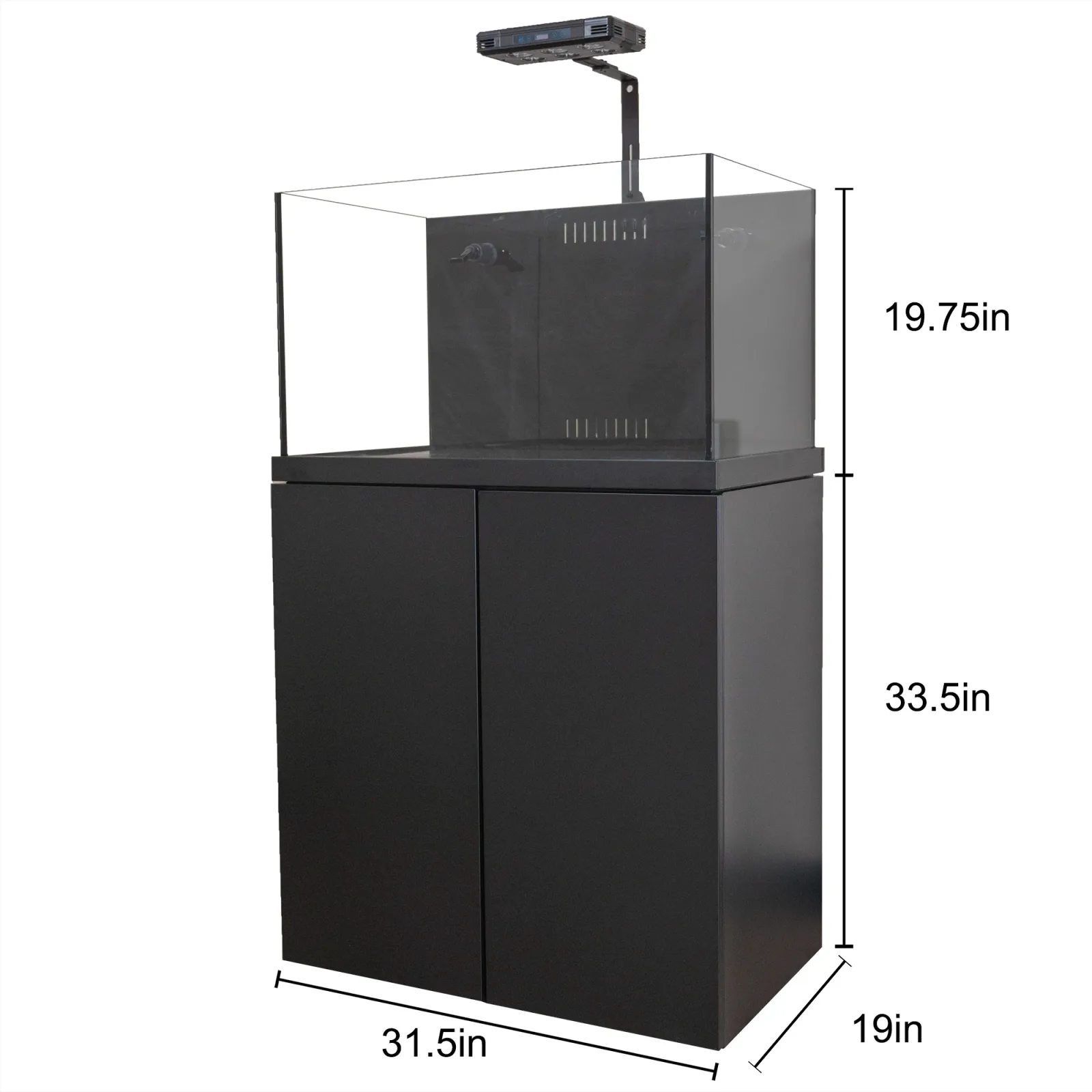 Aqua Dream Coral Reef Aquarium Tempered Glass Fish Tank 90 Gallon Complete Set Black - Image 2
