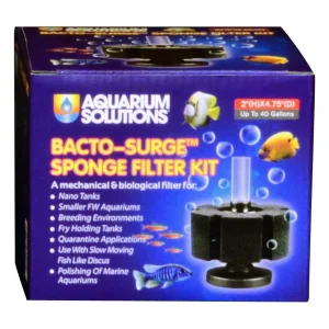 Aquarium Solutions Bacto-Surge Biological Action Sponge Filter Black SM
