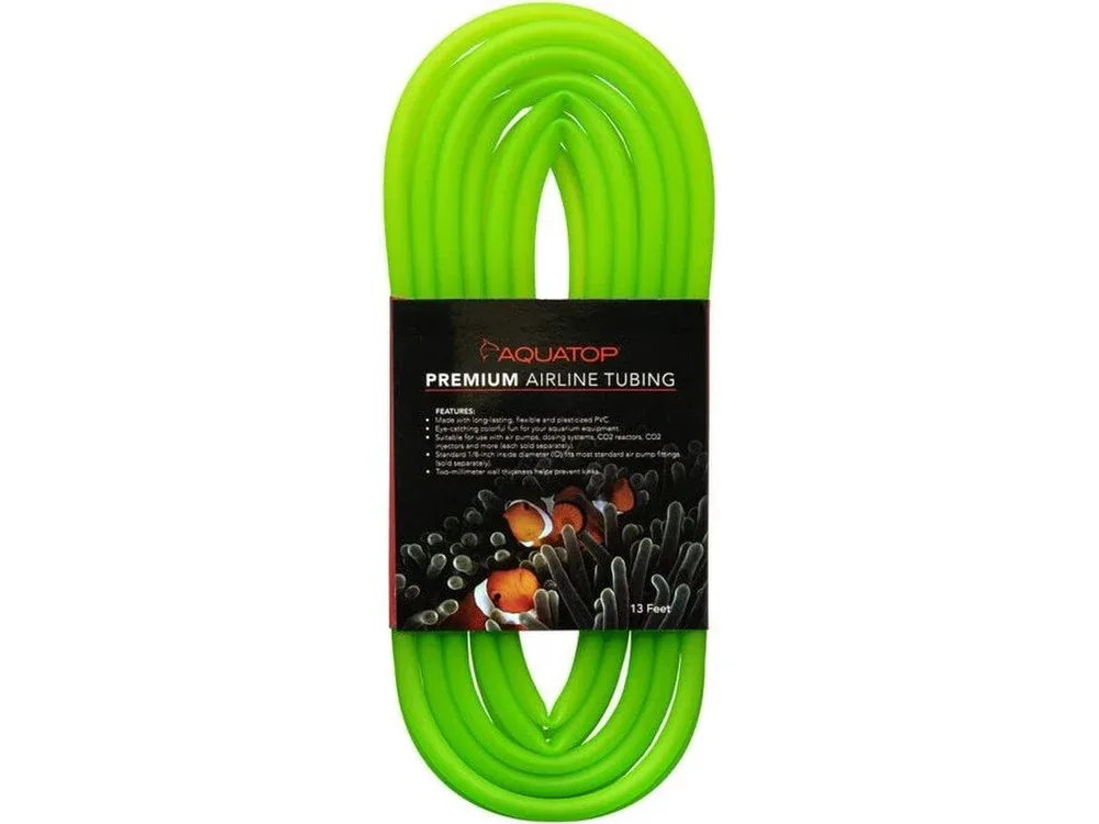 Aquatop Airline Tubing Neon Green, 1ea/13 ft