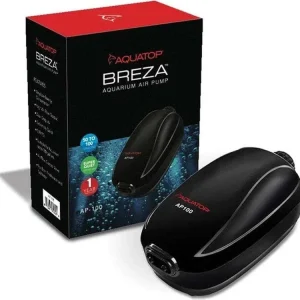 Aquatop BREZA AP-100 Aquarium Air Pump with Flow control Knob 50-100gal Black 1ea