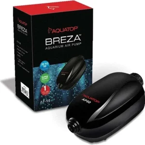 Aquatop BREZA AP-50 Aquarium Air Pump with Flow control Knob 20-50gal Black 1ea