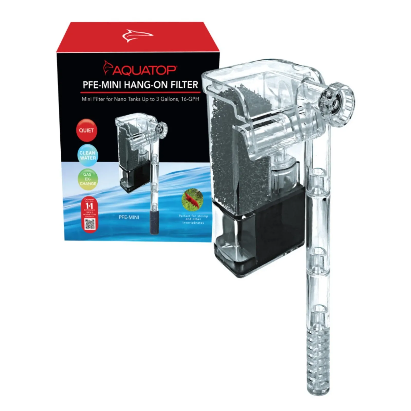 AquaTop Forza Sphere PFE-Mini Hang-On Aquarium Filter for Nano Tanks up to 3 gal 3 gal