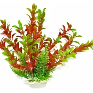 Aquatop Hygro Aquarium Plant with Weighted Base Green, Red, 1ea/16 in