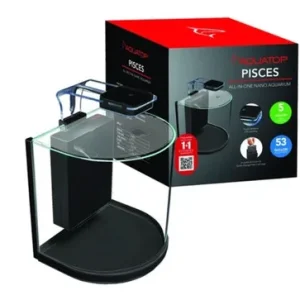 Aquatop PISCES Nano Bowfront Glass Aquarium 12"x9.1"x12.2