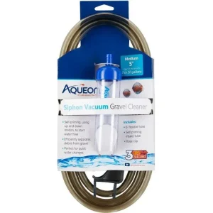 Aqueon Aquarium Siphon Vacuum Gravel Cleaner No Bulb, 1ea/Medium - 5 in