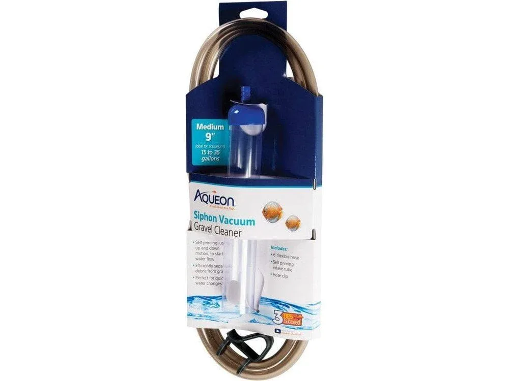 Aqueon Aquarium Siphon Vacuum Gravel Cleaner No Bulb, 1ea/Medium - 9 in