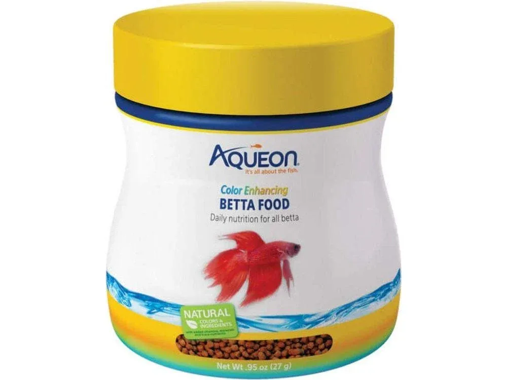 Aqueon Betta Food Color Enhancing 1ea/Floating Pellet, .95 oz