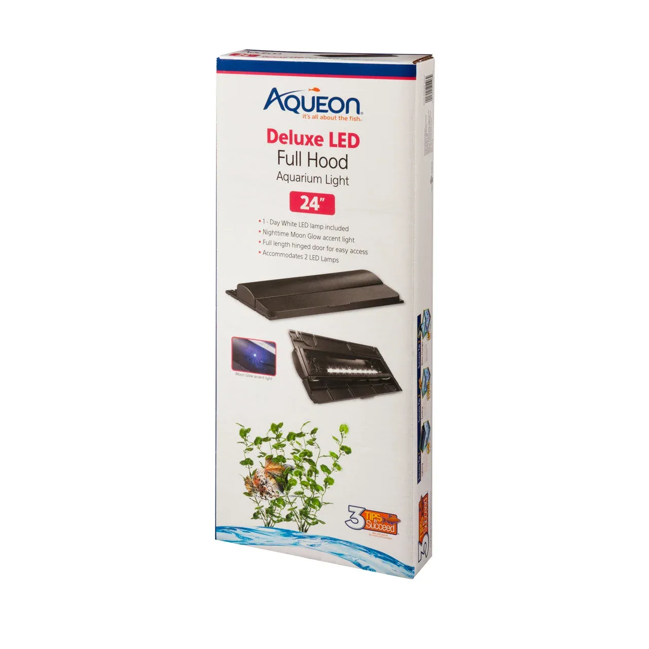 Aqueon LED Deluxe Full Aquarium Hoods Black, 24 Inches