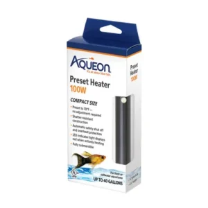 Aqueon Preset Aquarium Heater 1ea/Black, 100 W, Up To 30 gal