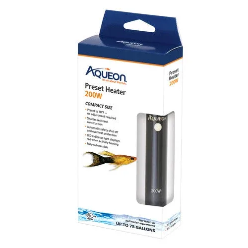 Aqueon Preset Aquarium Heater Black, 200 Watts - Image 2