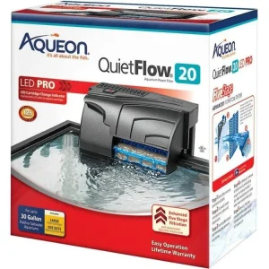 Aqueon QuietFlow LED PRO Aquarium Power Filter Size 20