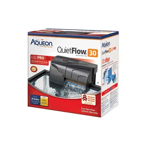 Aqueon QuietFlow LED PRO Aquarium Power Filter, Size 30 - Image 2