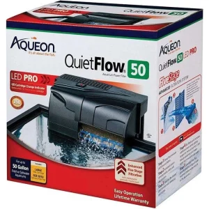 Aqueon QuietFlow LED PRO Aquarium Power Filter Size 50