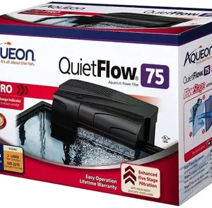 Aqueon QuietFlow LED Pro Power Filter QuietFlow 55 & 75 (Aquariums up to 90 Gallons)