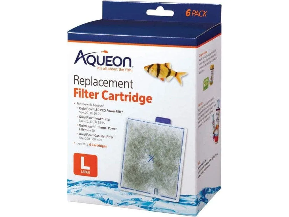 Aqueon Replacement Filter Cartridges, Large - 6 pk