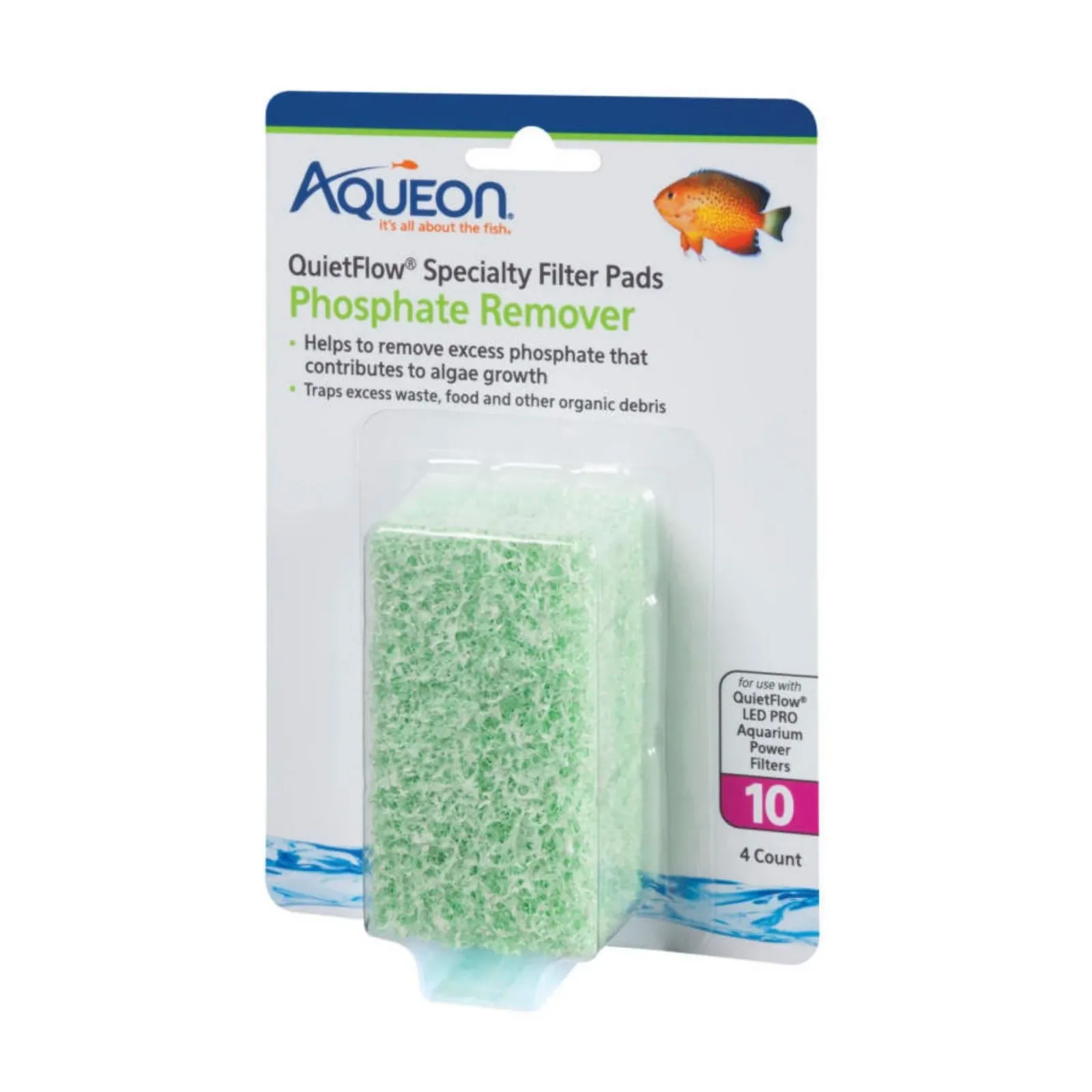 Aqueon Replacement Specialty Aquarium Filter Pads Phosphate Remover, 10