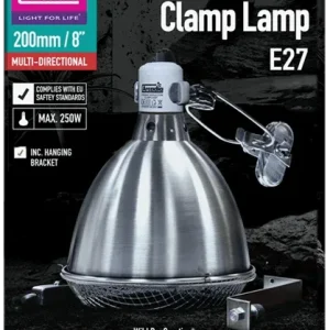 Arcadia Ceramic Reflector Clamp Lamp 8"