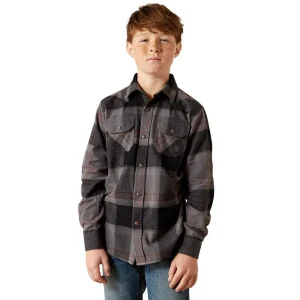 Ariat Boy's Dark Grey Retro Hernandez Shirt