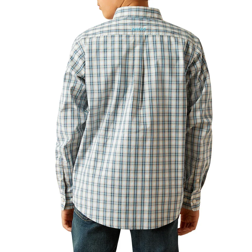 Ariat Boy's Khaki Pro Series Shelton Classic Shirt - Image 2